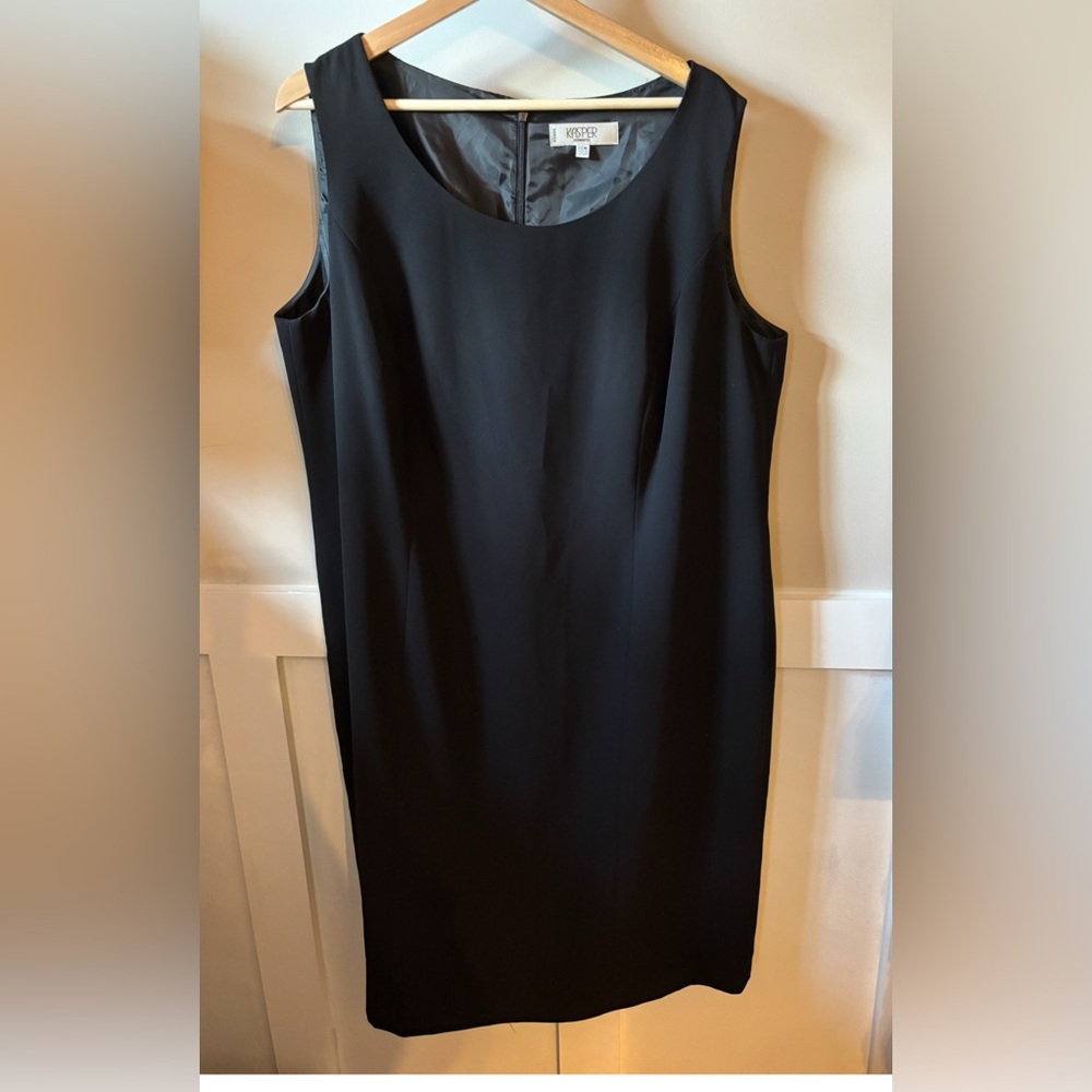 Kasper Black Sleeveless Sheath Dress size 20W
